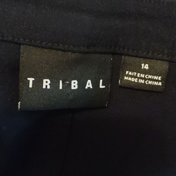 Tribal Women's Size M navy classic jacket lightweight‎ zip front - Picture 4 of 6